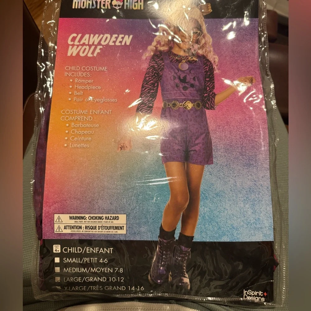 NWT InSpirit Design Monster High’s Clawdeen Wolf Girls Halloween Costume Cosplay